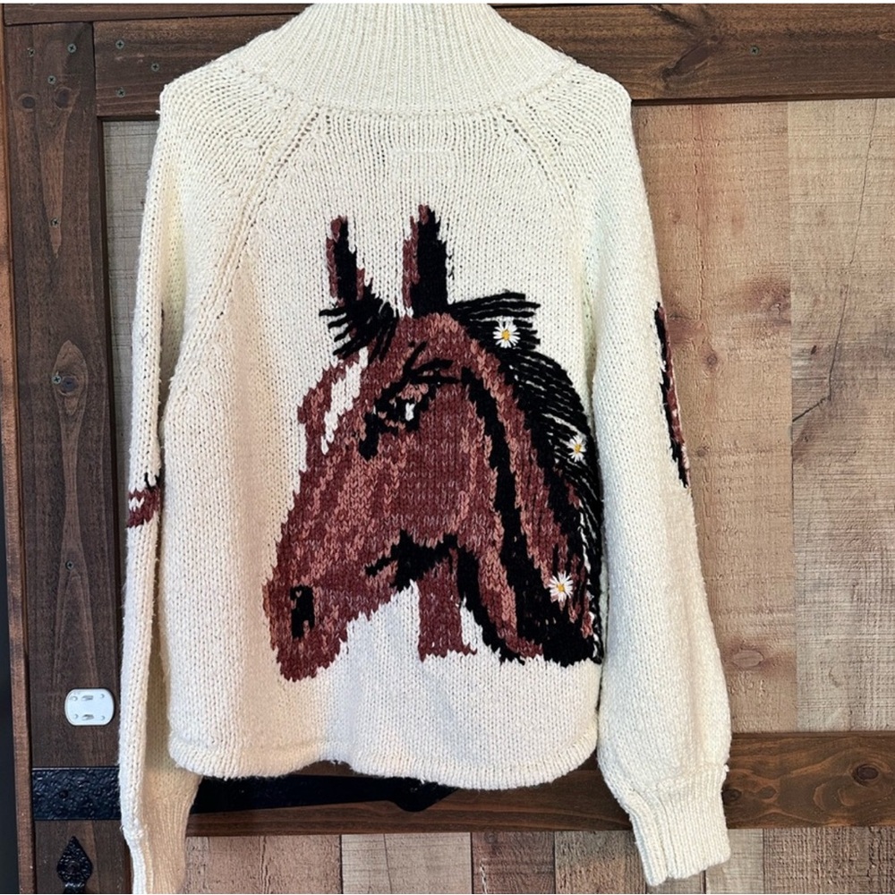 Pilcro Western Horse Graphic Cardigan Sweater - Picture 8 of 8